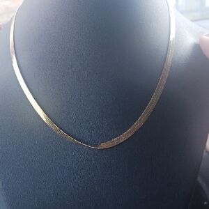 Elegant Gold Herringbone Necklace for Women